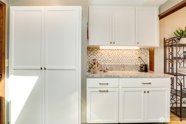 interior space with decorative backsplash