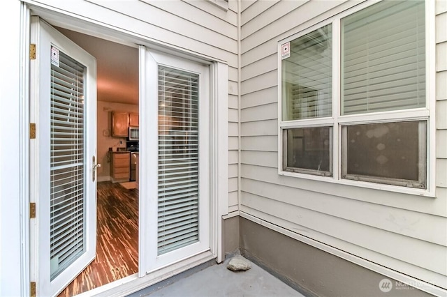 view of doorway to property