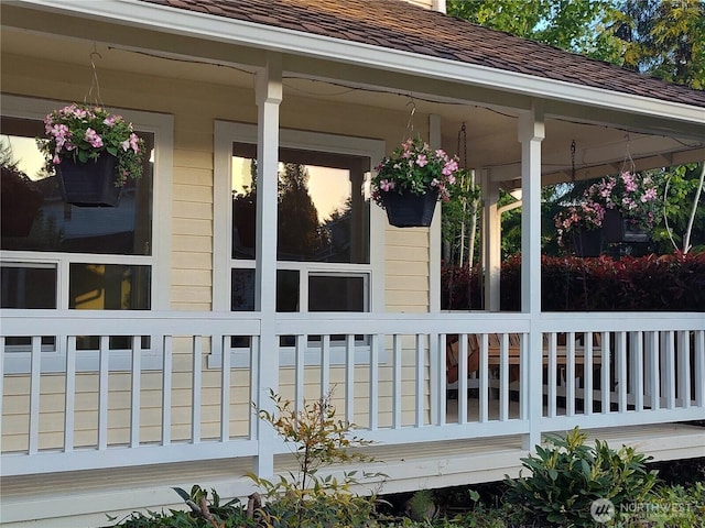 exterior space with a porch