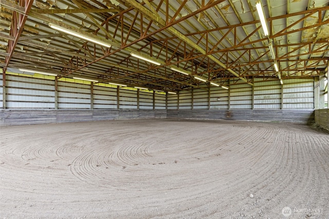 view of indoor riding arena