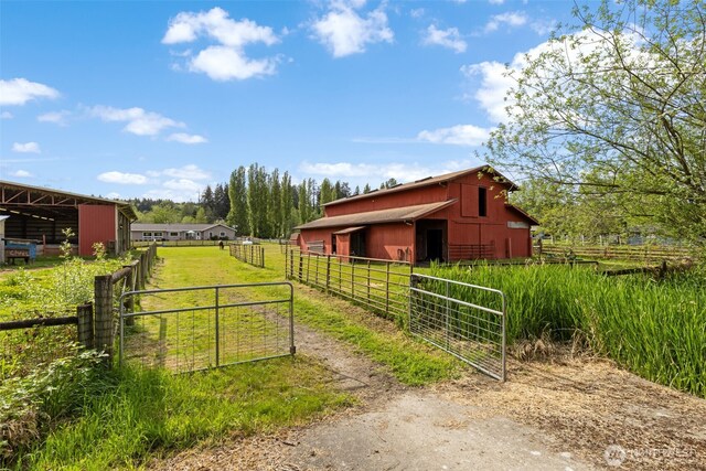 stable with a view of countryside
