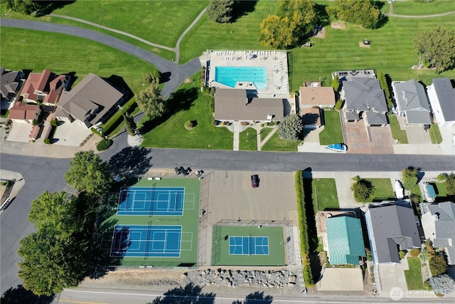 bird's eye view featuring a residential view