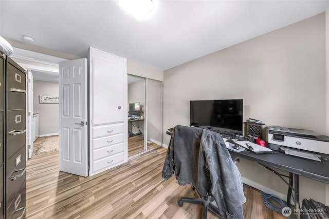 2376 Forest View Dr, Bellingham, WA 98229 - home office with light wood-style flooring and baseboards