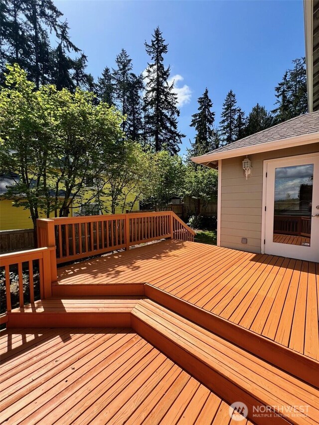 deck with fence