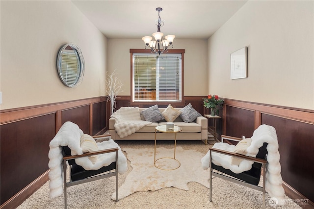 19301 87th Avenue Ct E, Graham, WA 98375 - living area with wainscoting and an inviting chandelier