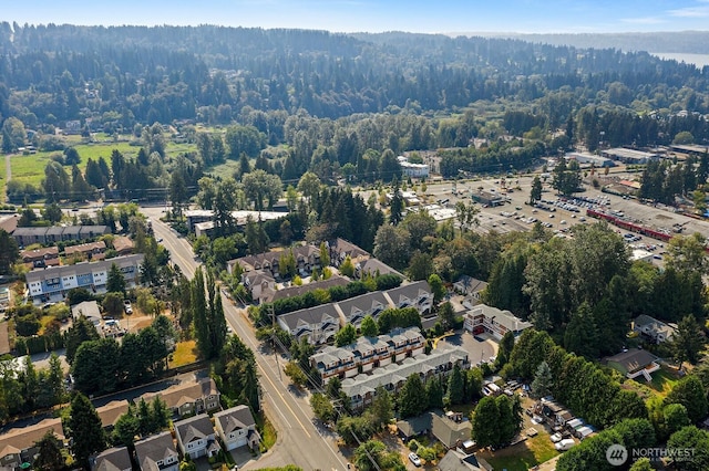 aerial view with a view of trees