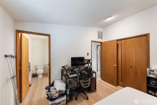 12724 Marine Dr, Anacortes, WA 98221 - home office with light wood finished floors and visible vents