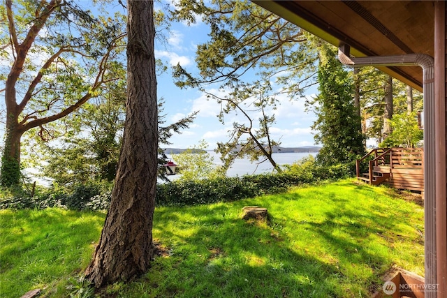 12724 Marine Dr, Anacortes, WA 98221 - view of yard with a water view