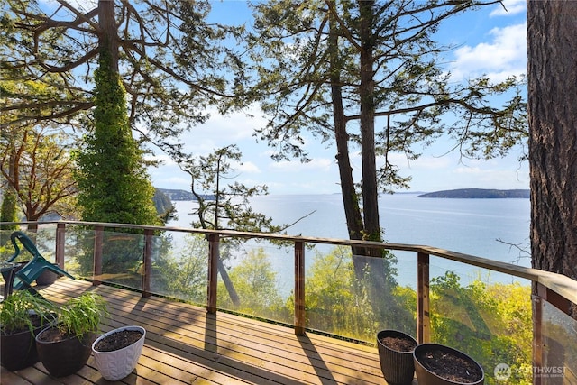 12724 Marine Dr, Anacortes, WA 98221 - deck with a water view