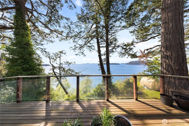 12724 Marine Dr, Anacortes, WA 98221 - wooden deck featuring a water view