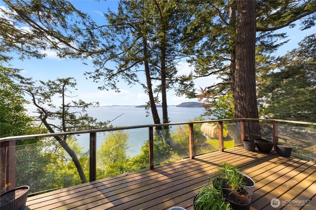 12724 Marine Dr, Anacortes, WA 98221 - deck featuring a water view