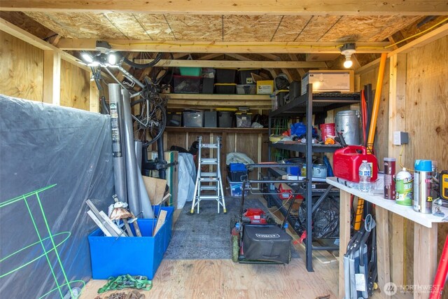 view of storage room