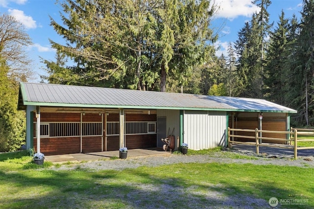 view of horse barn