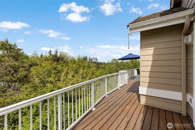 view of wooden terrace