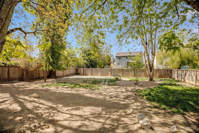 view of fenced backyard