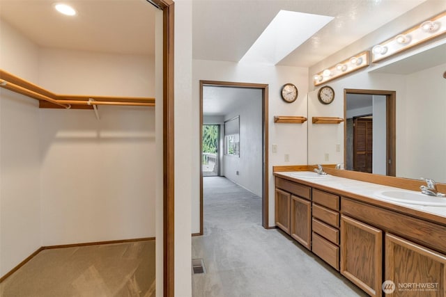 1823 19th Dr, Mukilteo, WA 98275 - full bath with double vanity and a skylight