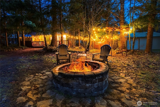 105 Robinwood Pl, Packwood, WA 98361 - exterior space featuring a fire pit