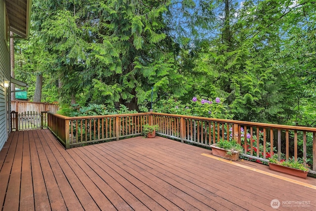 view of wooden deck