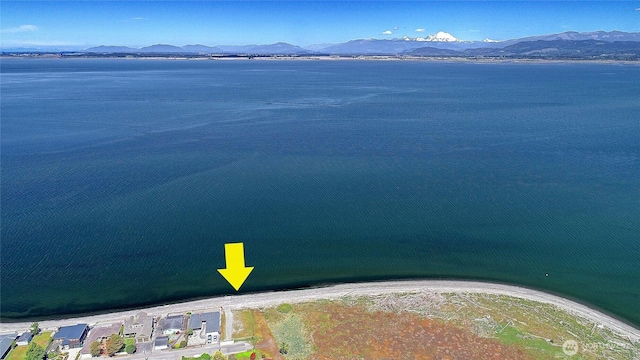 366 Tillicum Way, Camano Island, WA 98282 - drone / aerial view featuring a water and mountain view