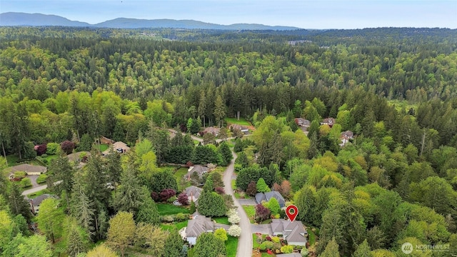 26006 NE 27th Dr, Redmond, WA 98053 - bird's eye view featuring a wooded view and a mountain view