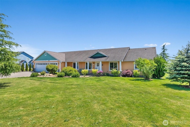 109 View Point Dr, Salkum, WA 98582 - ranch-style home featuring driveway, a front yard, and a garage