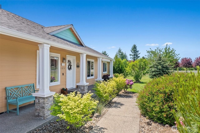 109 View Point Dr, Salkum, WA 98582 - entrance to property with a porch and a shingled roof