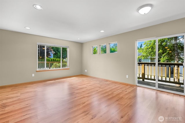 1321 Wilson Ave, Blaine, WA 98230 - spare room with wood finished floors, recessed lighting, and baseboards