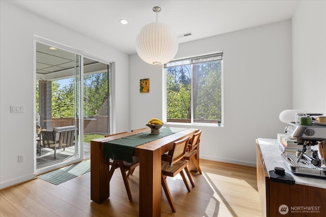 1616 96th Dr SE, Lake Stevens, WA 98258 - dining room with light wood-type flooring, baseboards, and recessed lighting