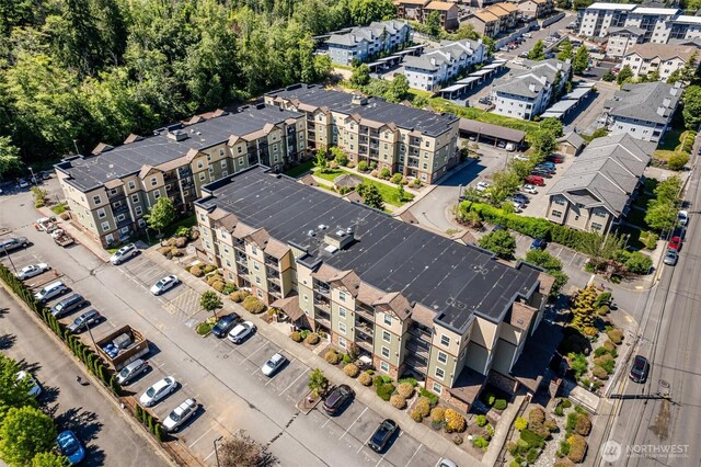 aerial view of apartment complex / building