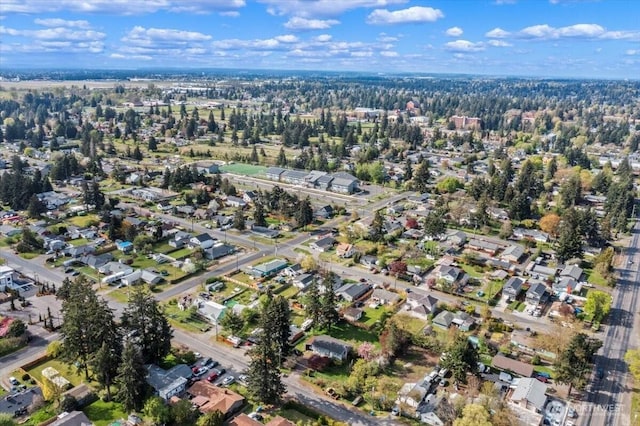 aerial view with a residential view