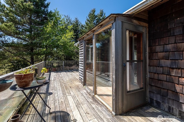 view of wooden deck
