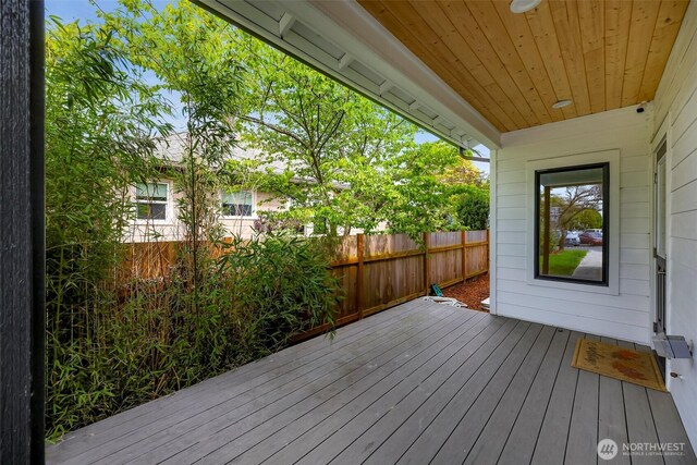 wooden deck with fence