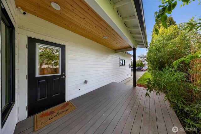 view of wooden deck