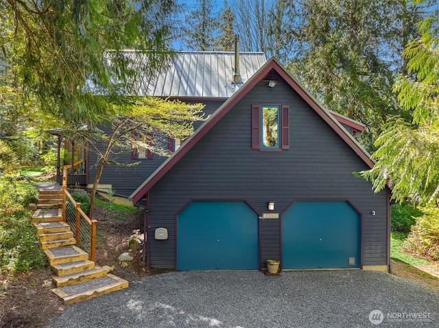 garage with driveway
