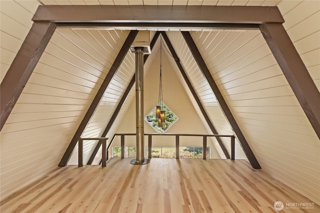 435 Lotloh St SE, Ocean Shores, WA 98569 - details with wood ceiling, wood finished floors, and beam ceiling