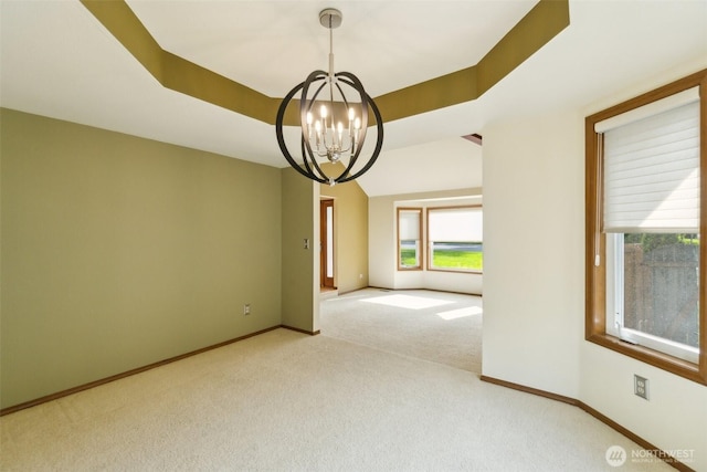 13233 W 44th Ave W, Mukilteo, WA 98275 - carpeted spare room with a chandelier and baseboards