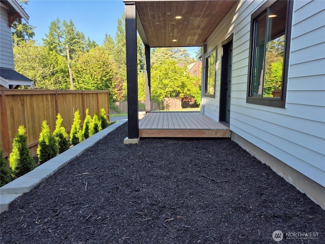 2558 NE 91st St Unit B, Seattle, WA 98115 - fenced backyard featuring a wooden deck