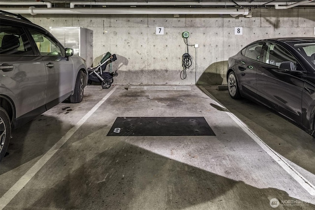 view of parking garage
