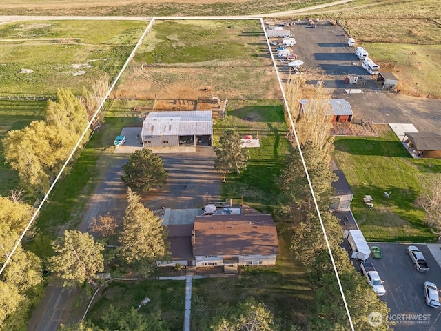drone / aerial view featuring a rural view