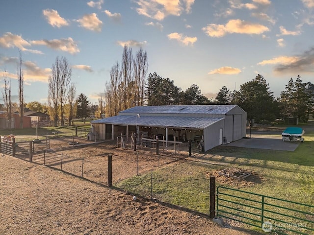 view of horse barn