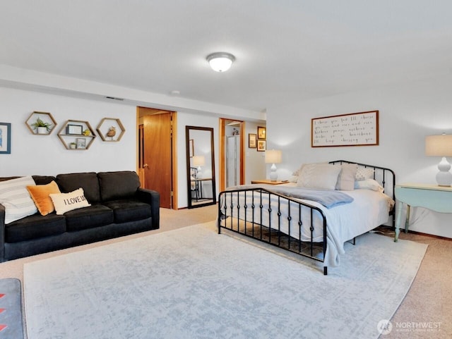 view of carpeted bedroom