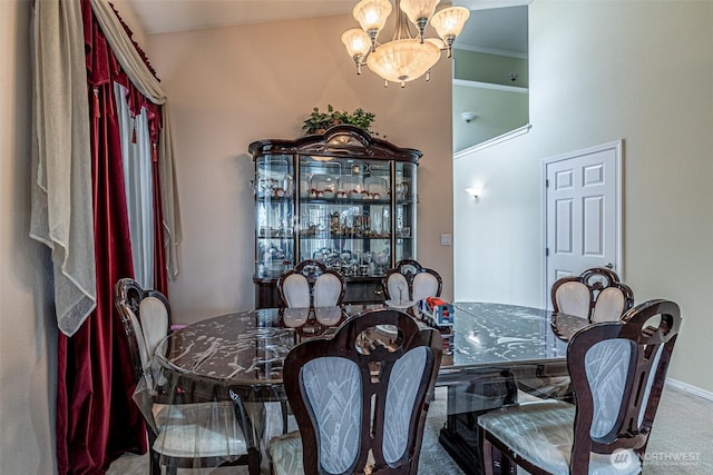 14231 SE 282nd St, Kent, WA 98042 - carpeted dining area with an inviting chandelier and baseboards