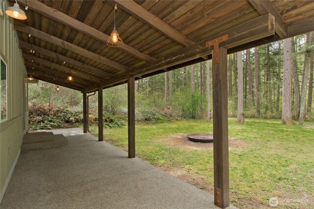 25012 67th Ave E, Graham, WA 98338 - view of patio with a fire pit