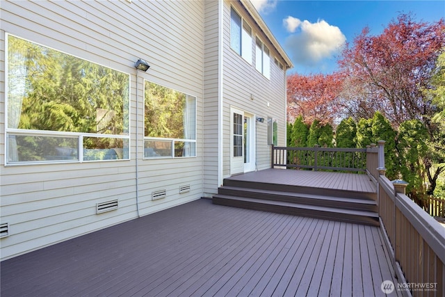 view of wooden deck