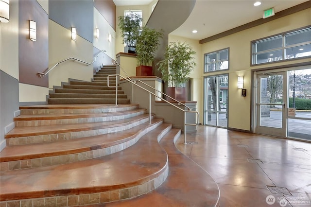 225 Logan Ave S Unit 205, Renton, WA 98057 - interior space featuring a wealth of natural light, baseboards, a high ceiling, and recessed lighting