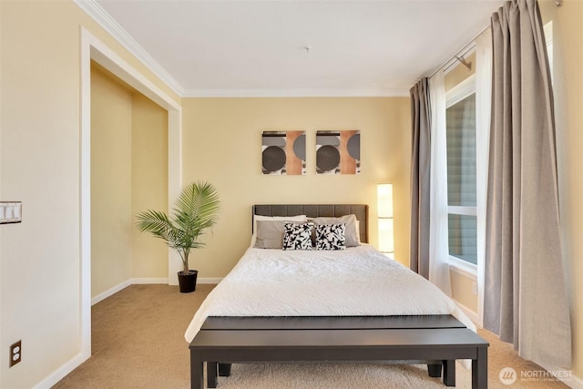 225 Logan Ave S Unit 205, Renton, WA 98057 - bedroom featuring baseboards, crown molding, and carpet