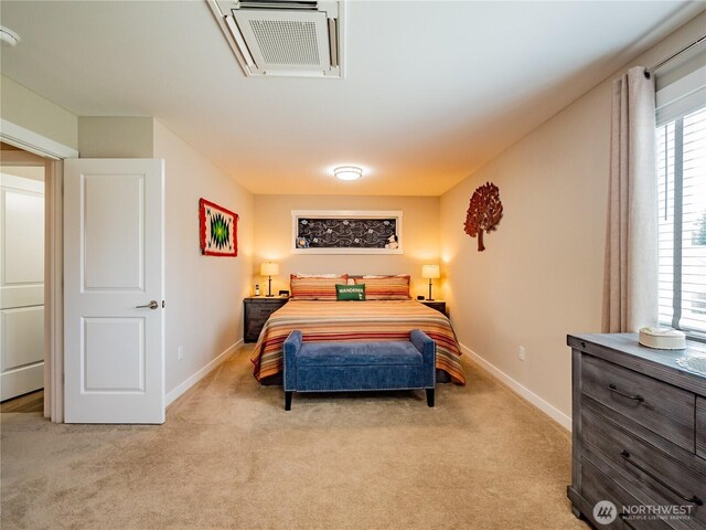 806 Cody St SE, Rainier, WA 98576 - bedroom featuring baseboards and light carpet