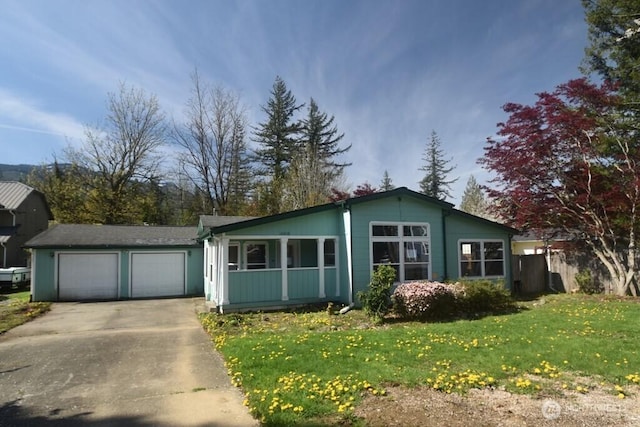16010 Goldbar Blvd, Gold Bar, WA 98251 - view of front of home with a front yard, driveway, and a garage