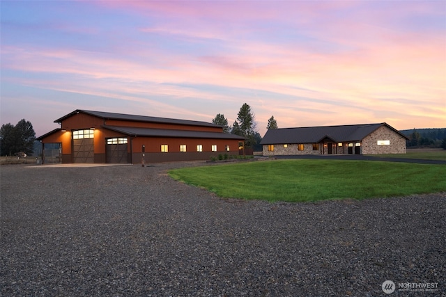 6401 Skookumchuck Rd SE, Tenino, WA 98589 - view of front of home with a front lawn, driveway, and an outbuilding