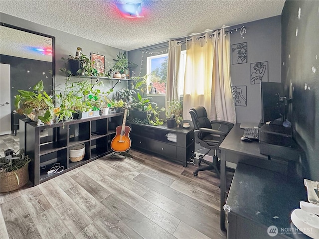 14914 20th Ave E, Parkland, WA 98445 - office space with a textured ceiling and wood finished floors